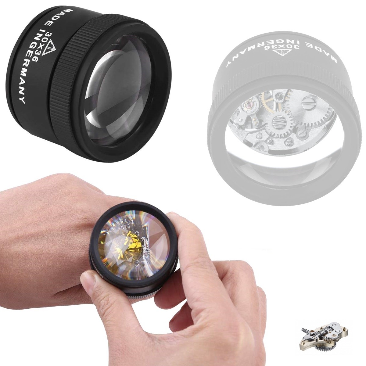 Watchmaker & jewelers stand magnifier loupe 30x36 watchmakers