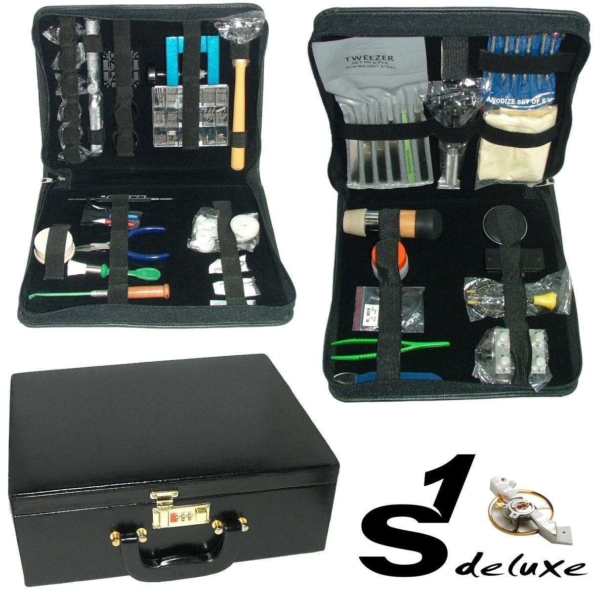 Big watchmakers basic tool kit S1 DELUXE PRO Tools and equipment for watch adjustment cleaning and service best watch tool kit