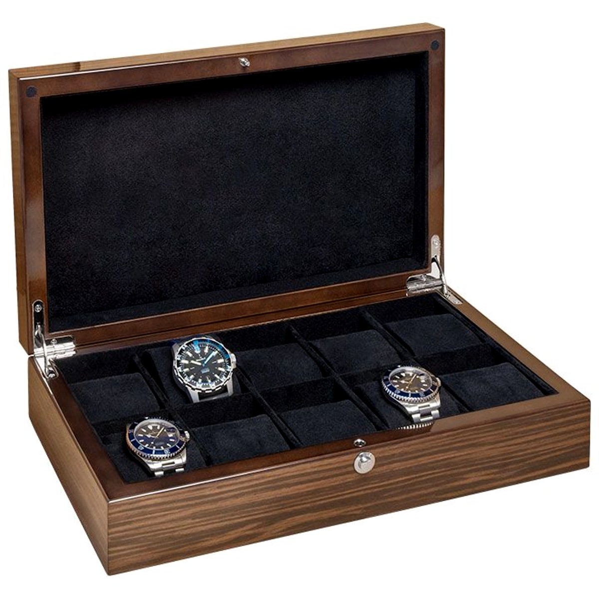 Luxury Watch Box, Spider Ebony Macassar