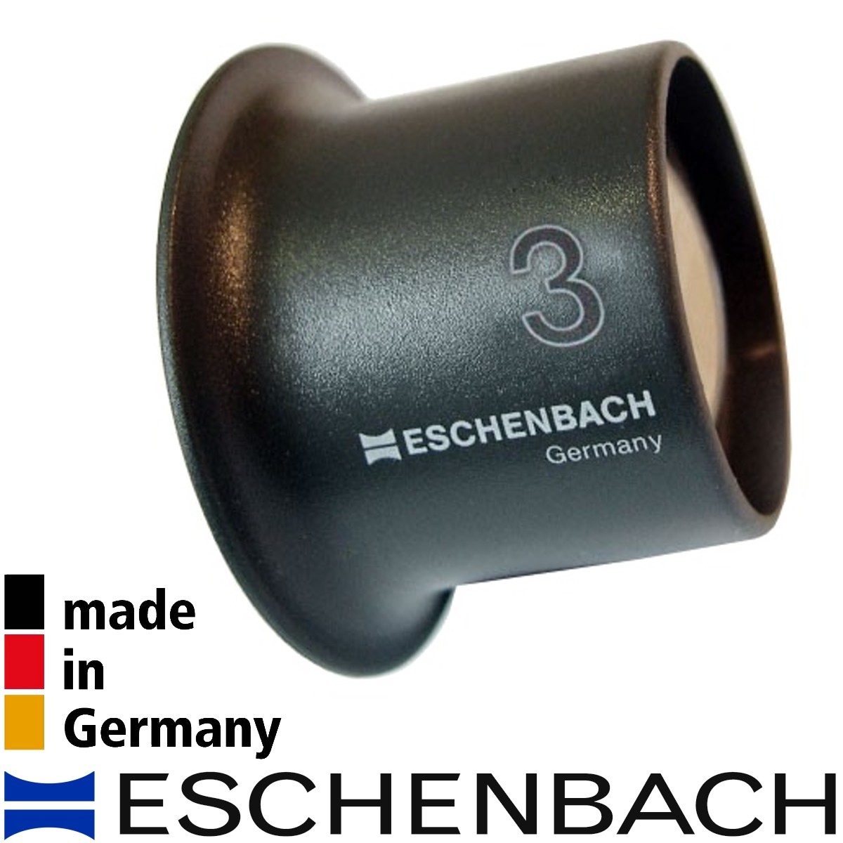 Loupe Eschenbach Classic Cuir - 3,5x Grossissement - Lentille 50mm - Pliable Et Portable - Voyage
