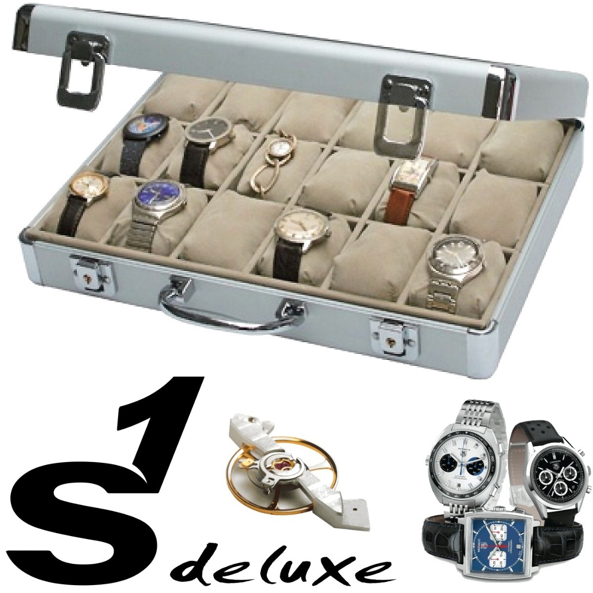 Aluminium watch storage case best sale