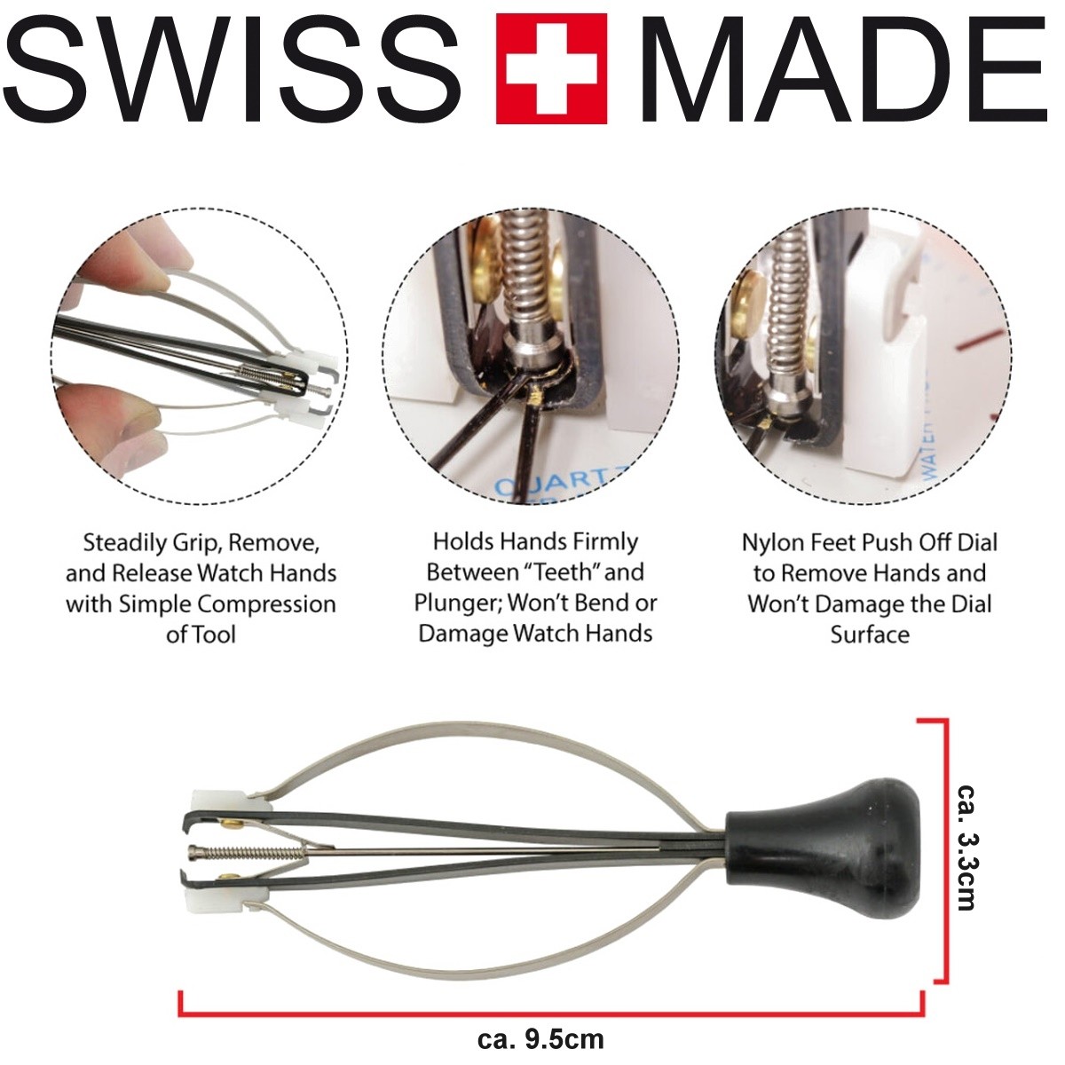 Watch hand removal clearance tool