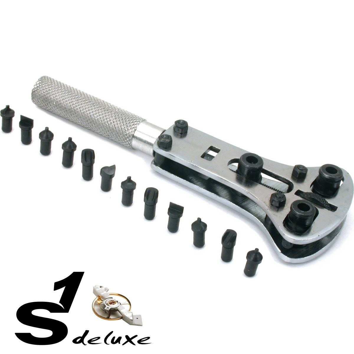 Watch case opener Jaxa Pocket case opener wrench and O Rings gaskets rubber washers for watches