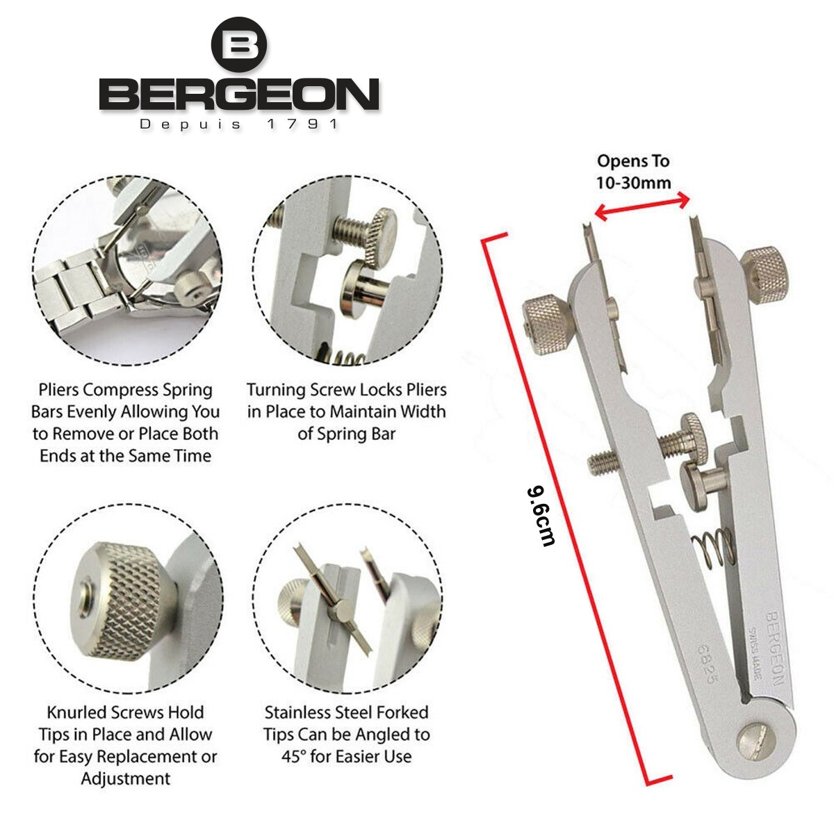 Watch spring bar pliers top