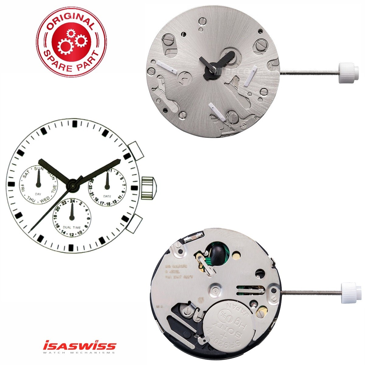 Mouvement De Montre Quartz ISA L316-2188 – Neuf Sans étiquette (NOS) – Fabrication Suisse – Remplacement