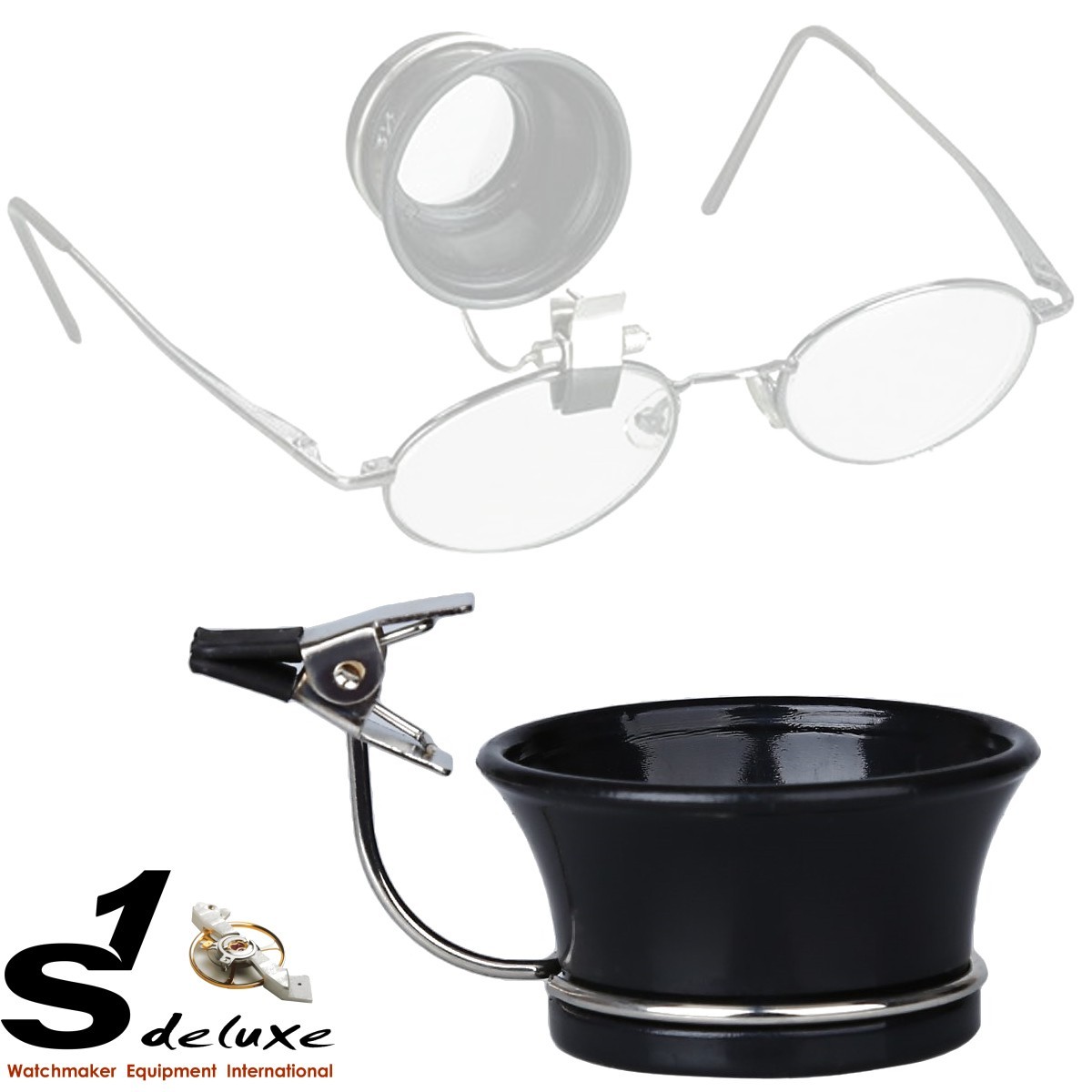 Loupe Lunettes Clip-On 1.5X 2.5X 3.5X | Grossissement Pour Lecture, Bricolage, Montage De Mouches - Étui Inclus