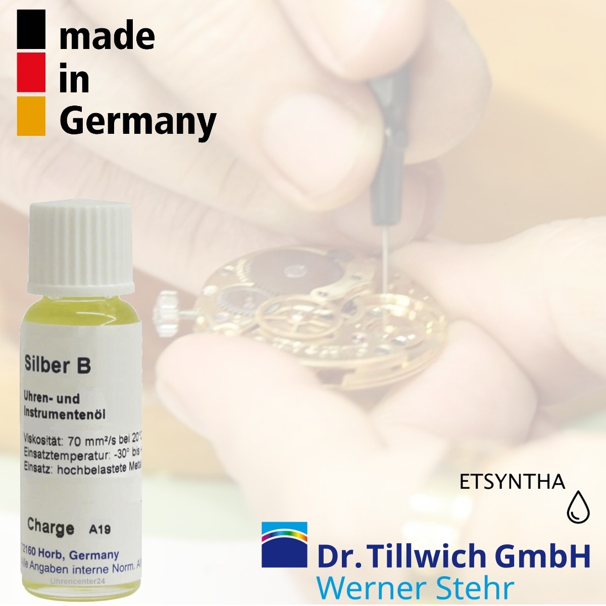 Graisse Pour Montres De Précision Dr. Tillwich Etsyntha B-52 - 7 Grammes - Neuf Avec étiquettes