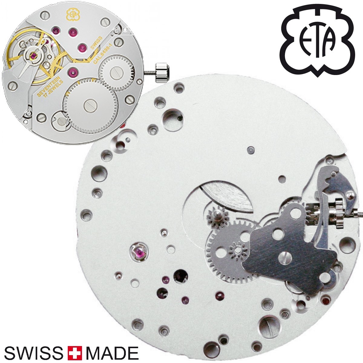 Unitas ETA 6498 1 SS Savonette watch movement Buy cheap swiss watch movementsby ETA
