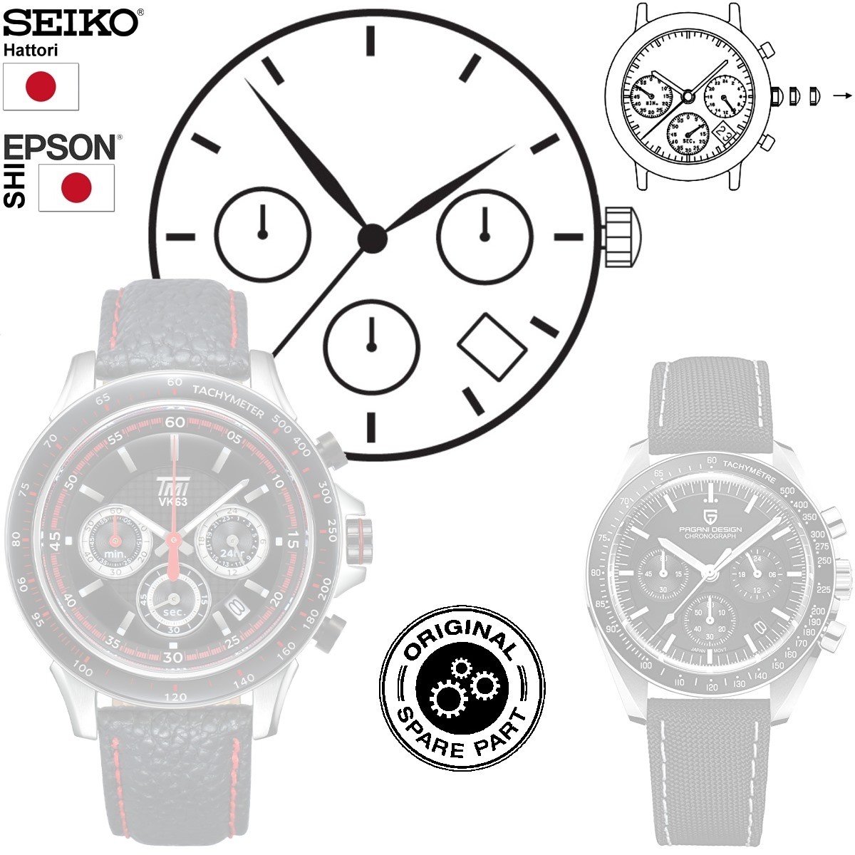 Seiko caliber vk63 on sale