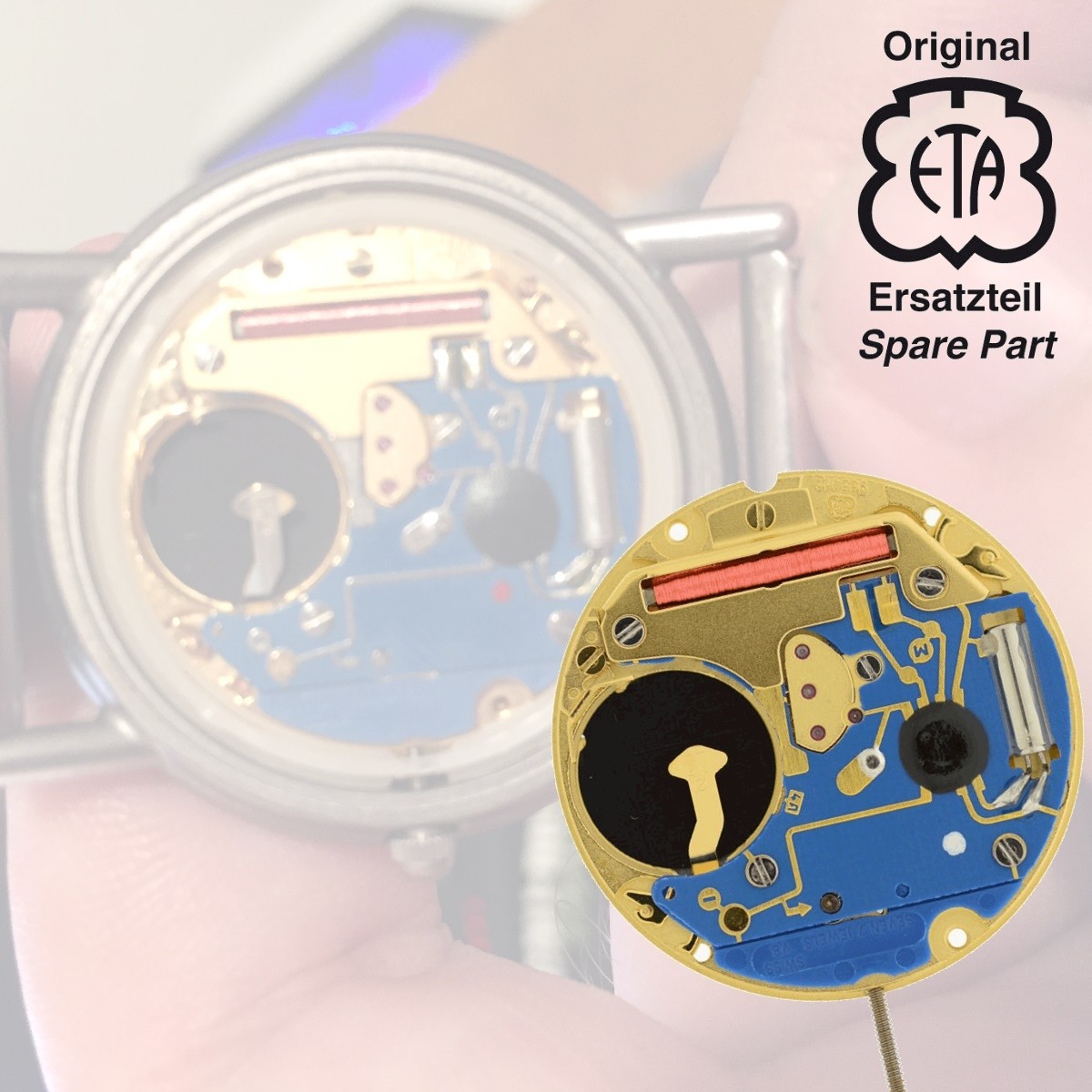 ETA 955.412 quartz watch movement with date Buy original movements from specialist retailer