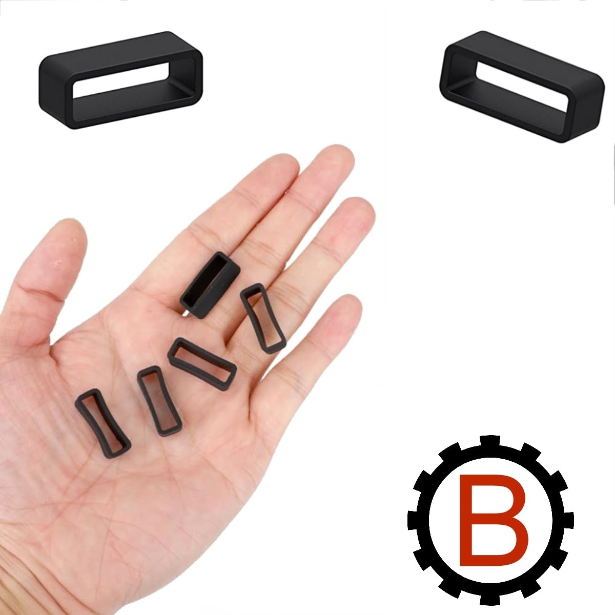 Assortment of silicon strap keeper loops Watch strap spare parts DIY watch repair