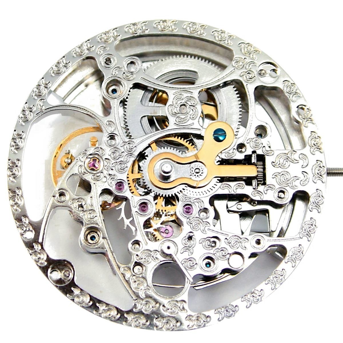 Mechanical skeleton watch on sale