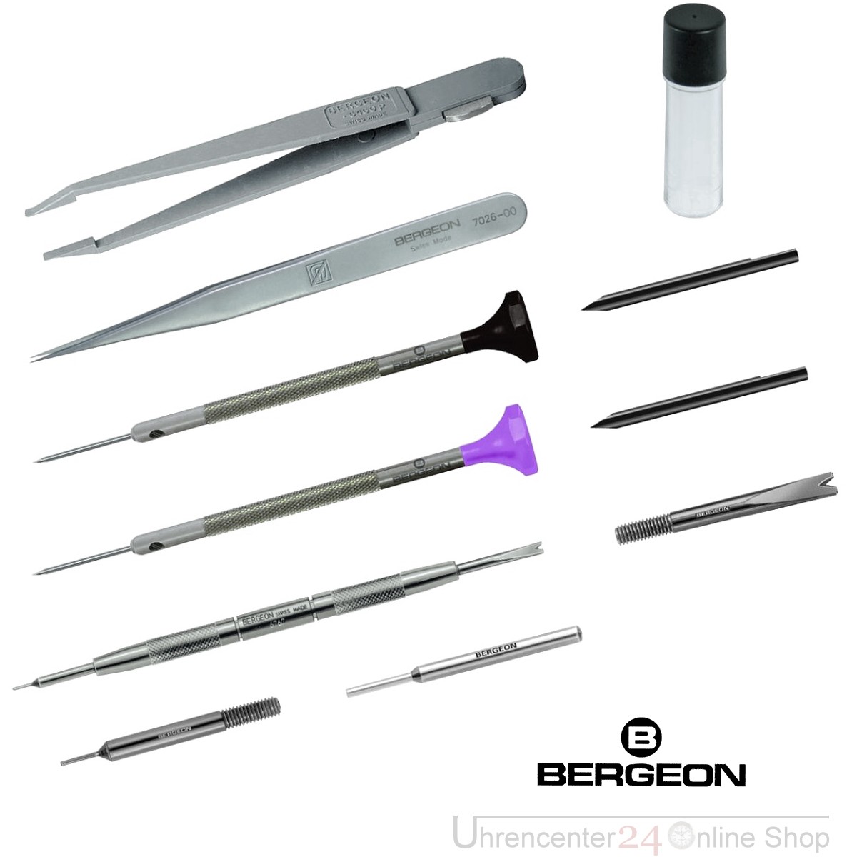BERGEON 7812 QUICK SERVICE watch tool kit Essential watch tools for changing batteries adjusting and replacing bracelets