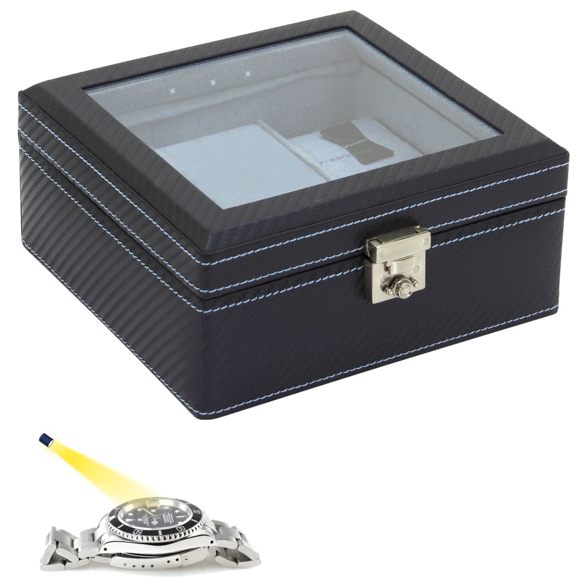 Watch box with led light new arrivals