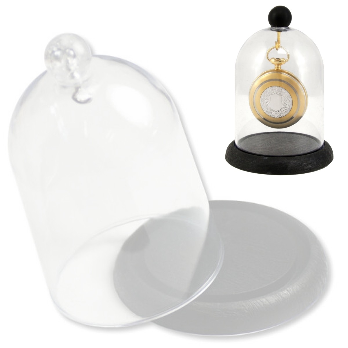 Pocket watch stand with glass dome discount