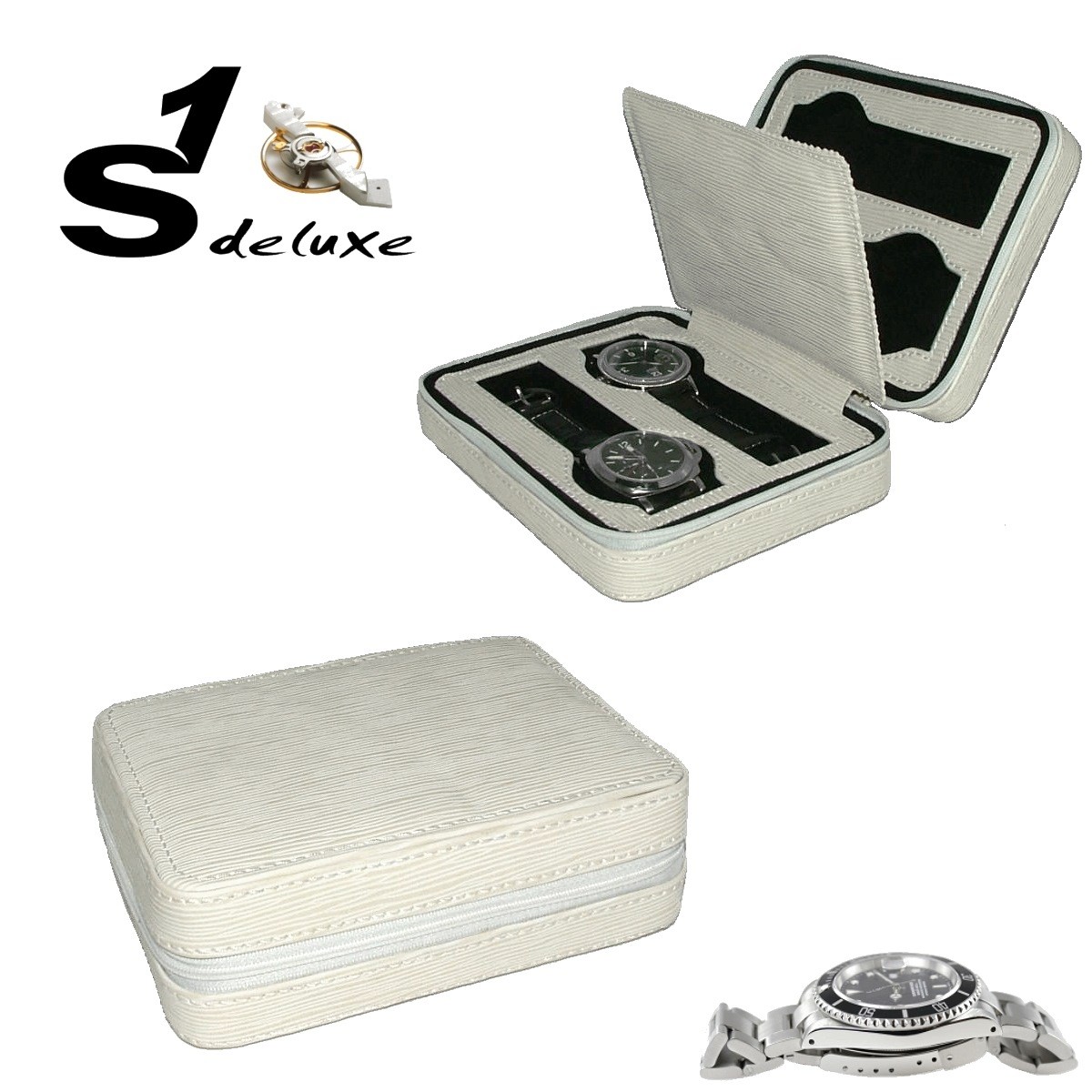 Watch transport or storage case S1 DELUXE HIGHLIGHT IVORY Watch boxes and etuis from Europe s largest shop