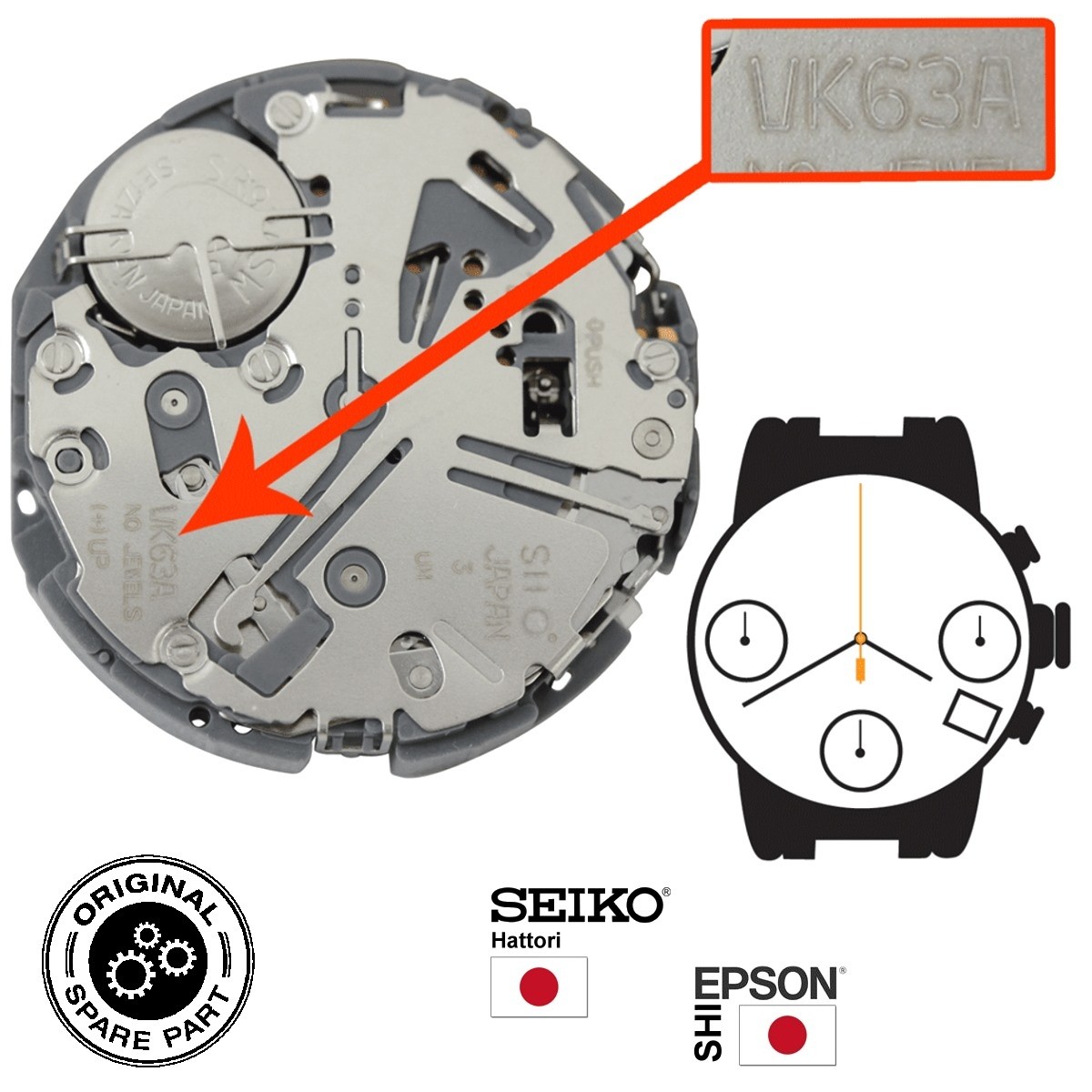 Seiko vk movement top