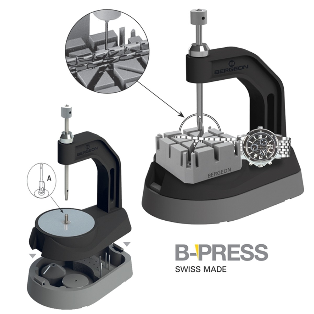 Bergeon 8745 multifunction watch bracelet press watchmaker tool fpr watch repair