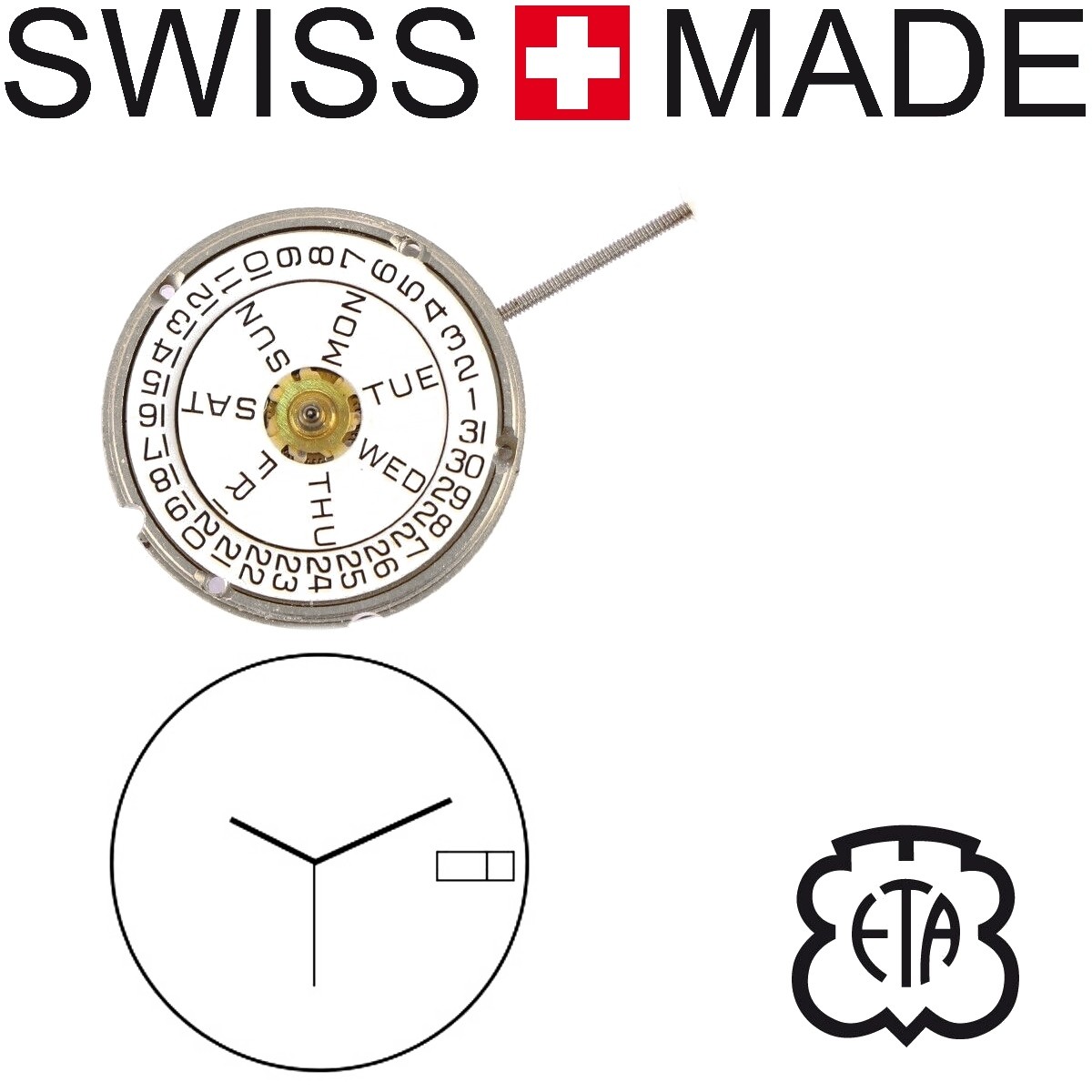 Self winding automatic watch movement ETA 2688 Order ETA watch