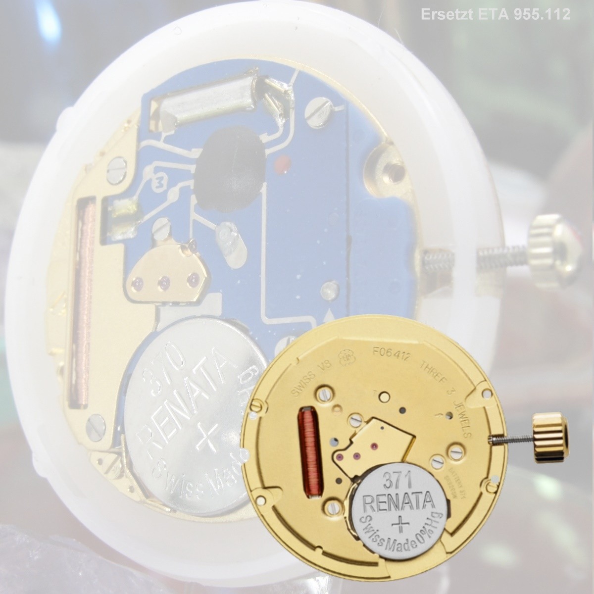 ETA 955.112 F06.412 quartz watch movement with date Online shop for original ETA quartz movements