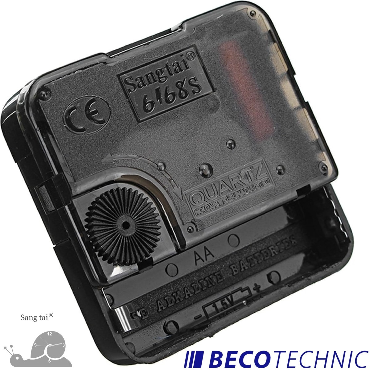 Quiet wall clock movement BECO 6168s creeping second 16.5mm Silent quartz clock movements