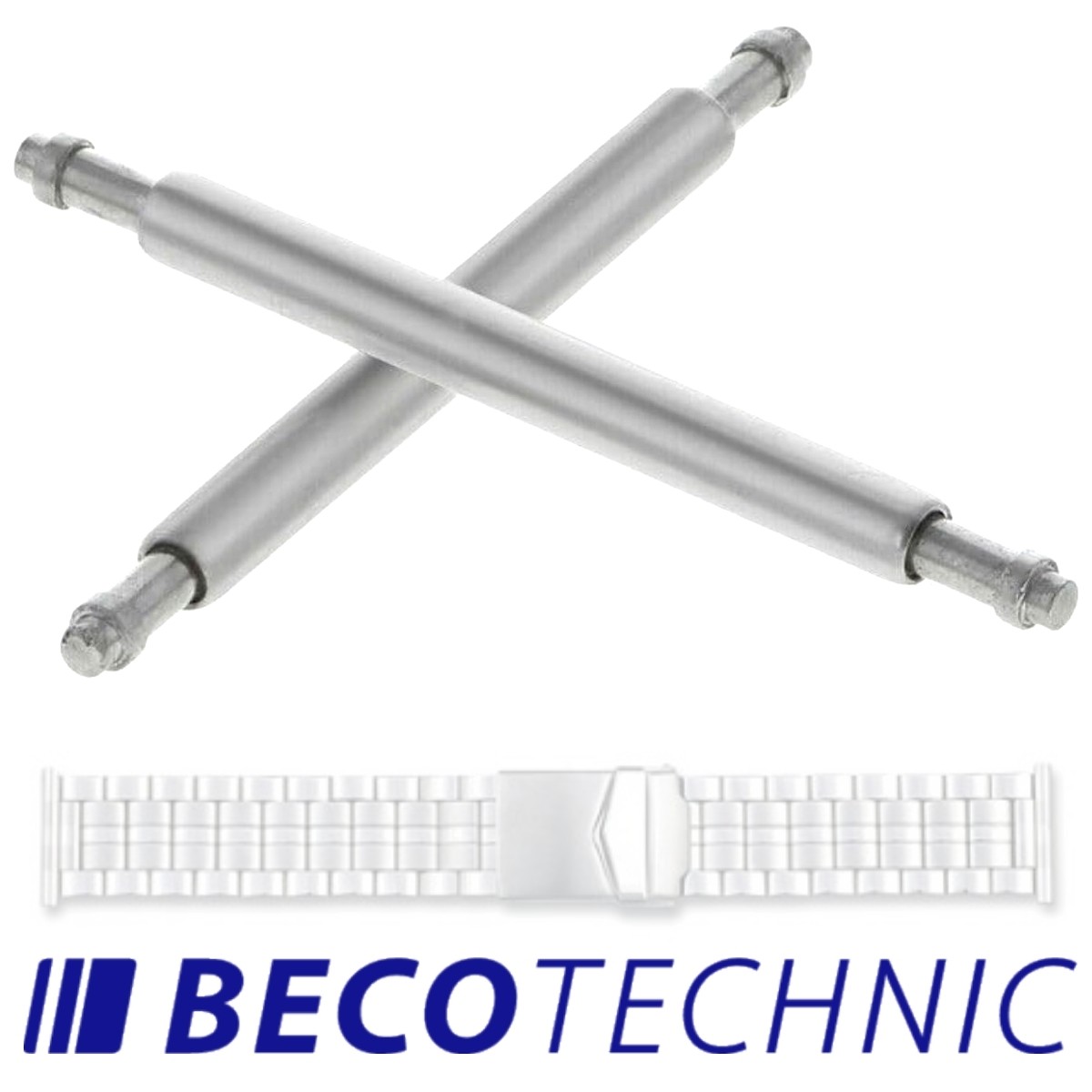 180 single flange spring bars for foldover buckles and clasps Replacement parts for watches