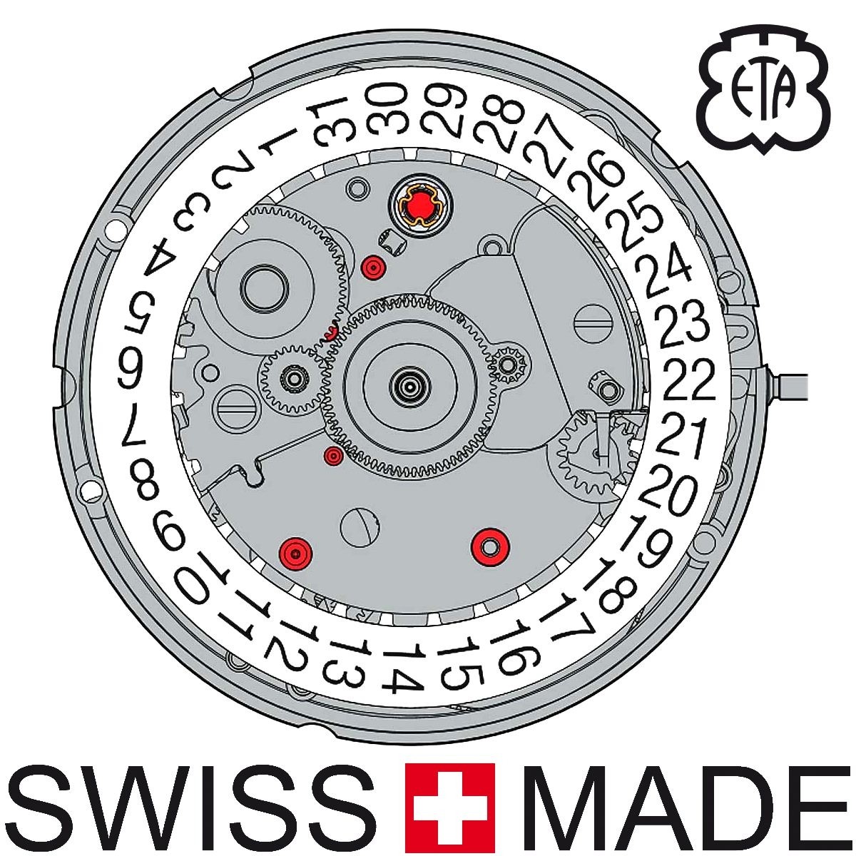 ETA 2804 2 manual wind mechanical watch movement Price list ETA