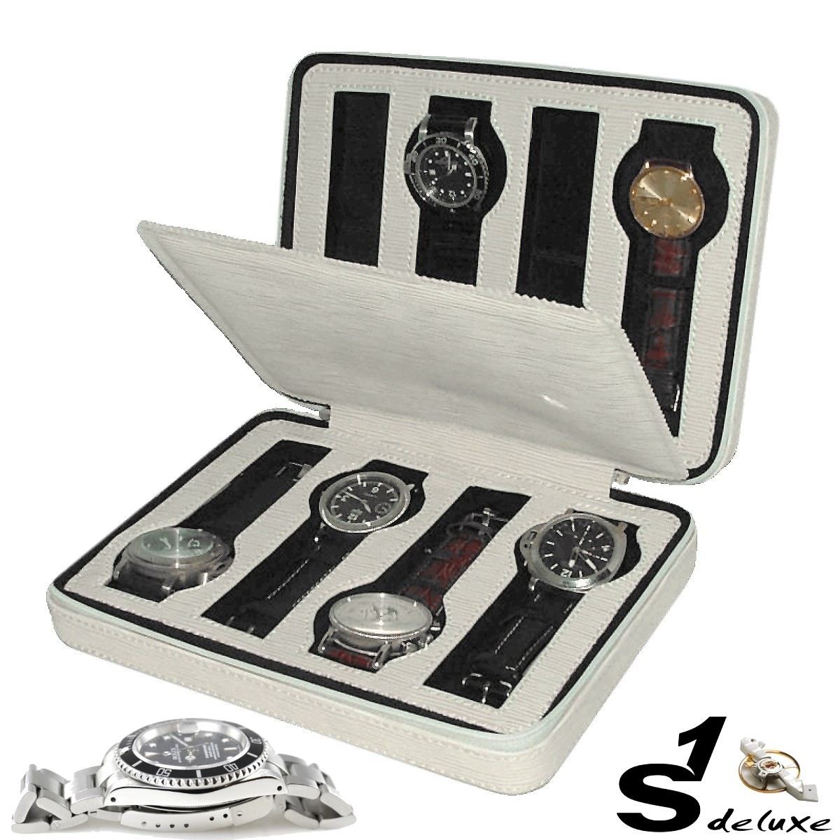 Highlight watch case S1 DELUXE IVORY 8 watches Watch boxes and etuis from Europe s largest shop