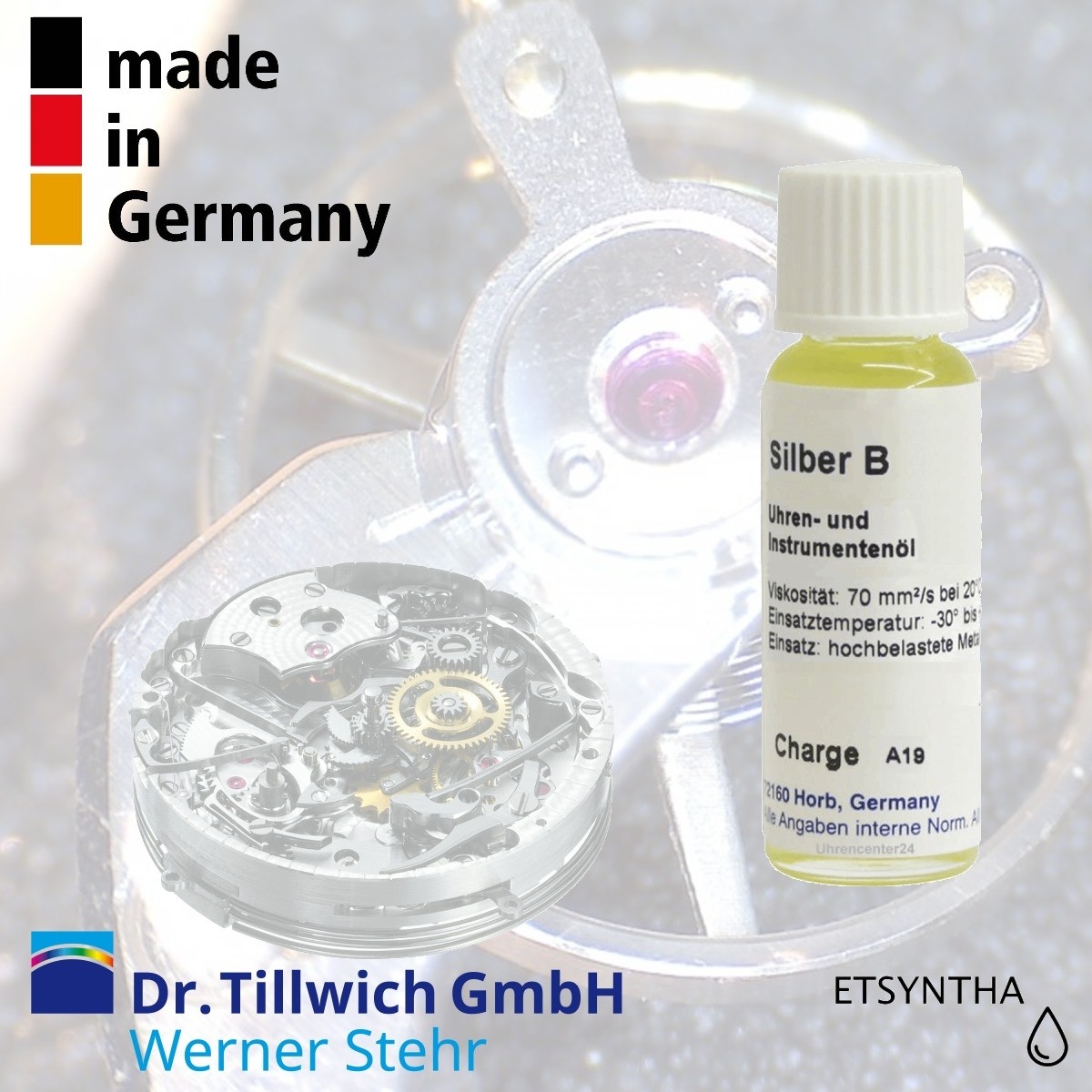 Graisse Pour Montres De Précision Dr. Tillwich Etsyntha B-52 (7g) - Lubrifiant Horlogerie, Neuve Avec étiquettes