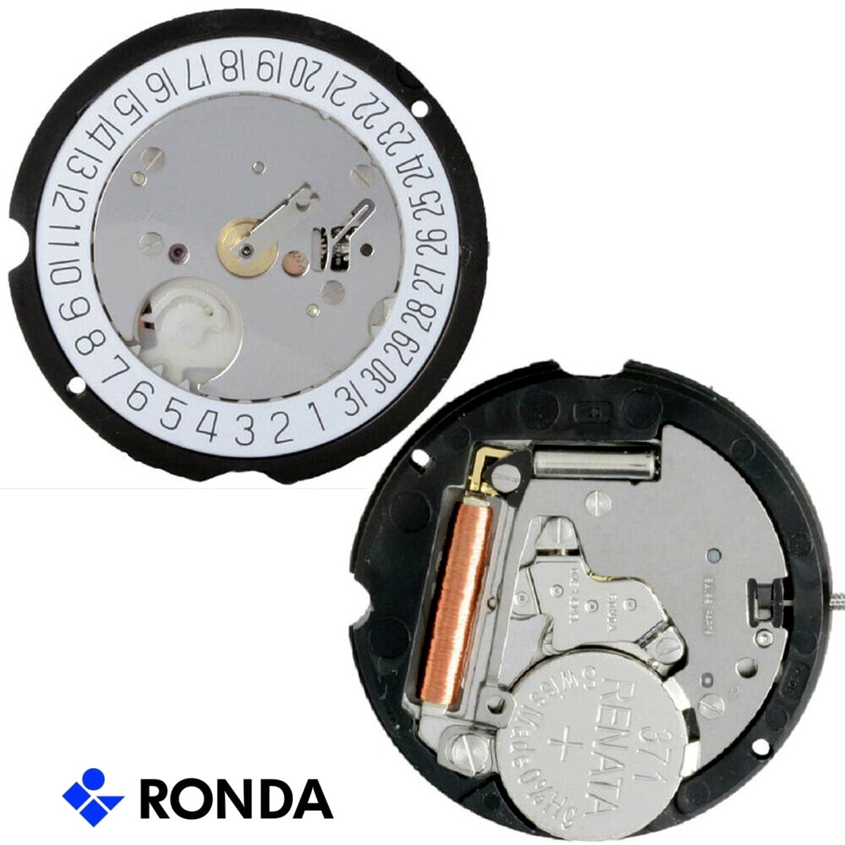 Ronda 3 hand quartz watch movement 505 High quality Swiss made Onlineshop