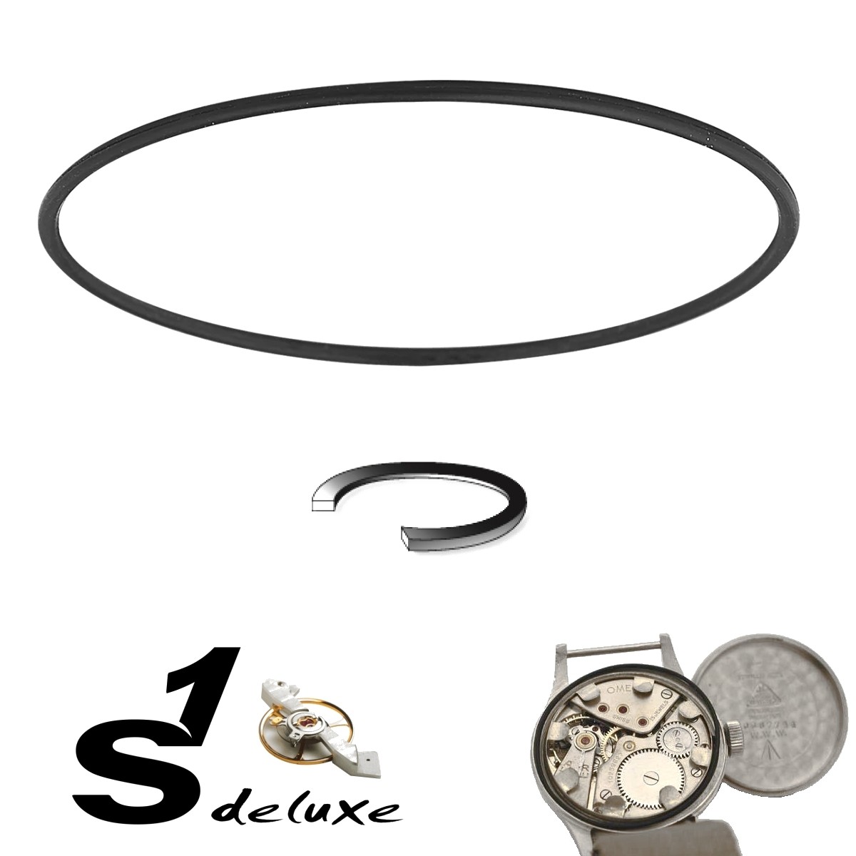 Compact flat ring kit S1 DUOFIL for watches rubber washers O