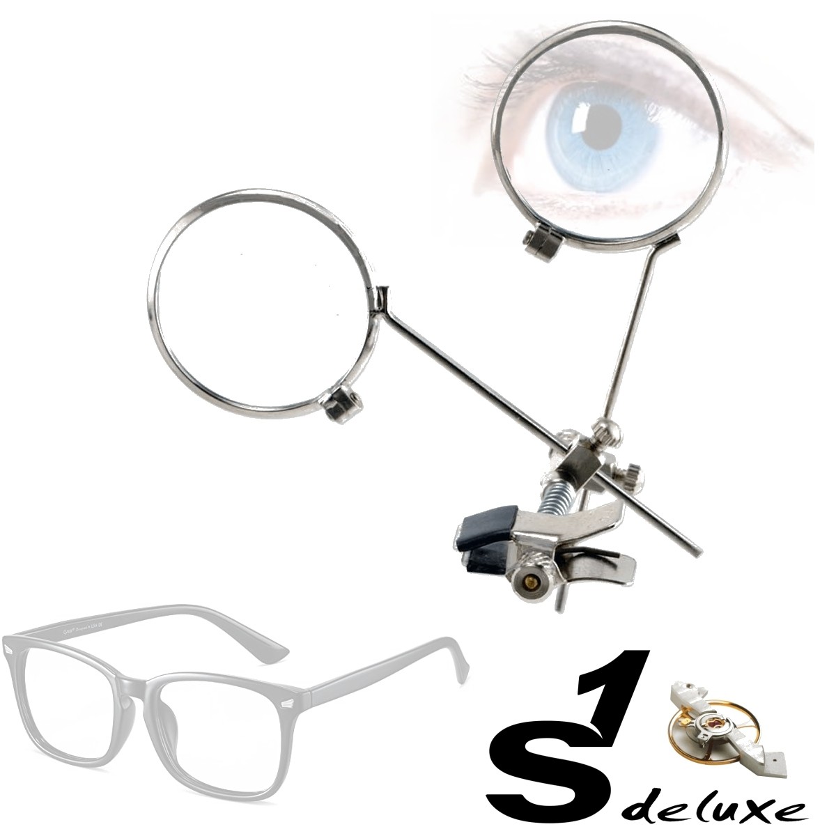 Double Lens Eye Magnifier Spectacle Glass Watchmakers Jeweller