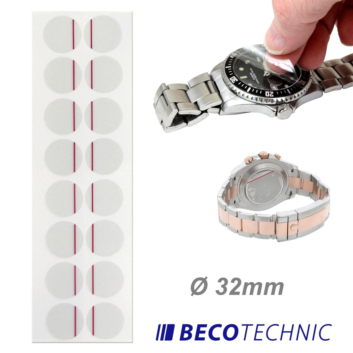 Watch caseback protection stickers discount