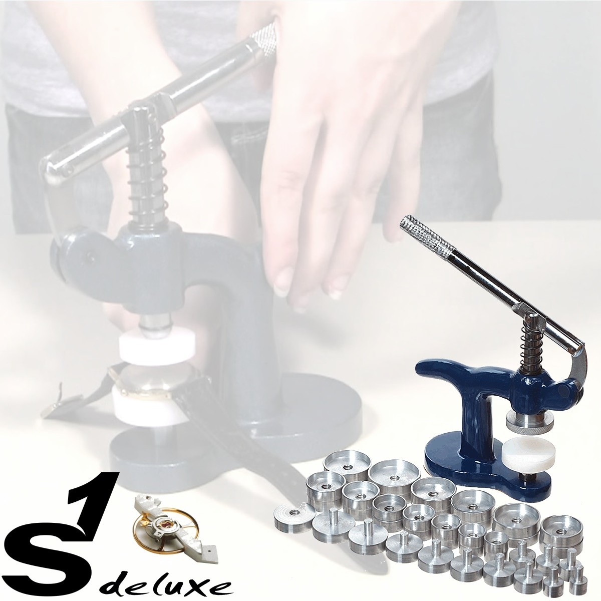 Metal watch case back press tool S1 DELUXE PERFECT for watch repair