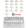 Modern luminous watch hands assortment ML17 SILVER