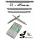 Set of extra long double-flange spring bars 31 - 40mm