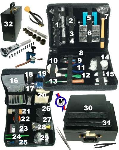 Big watchmakers basic tool kit S1 DELUXE PRO Tools and equipment for watch adjustment cleaning and service best watch tool kit