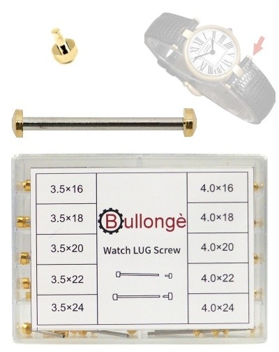 BULLONGE MBG1 watch band lug pins 16 24mm golden T Bars spare parts for watch bands
