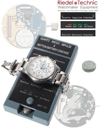Quartz watch movement and battery testing device DynostiX Test your watch without open the watch case