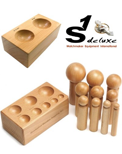Hardwood dapping block & 10 punches DomeXX-10