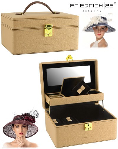 Watch.- and jewelry box ASCOT RACING BEIGE by Friedrich|23
