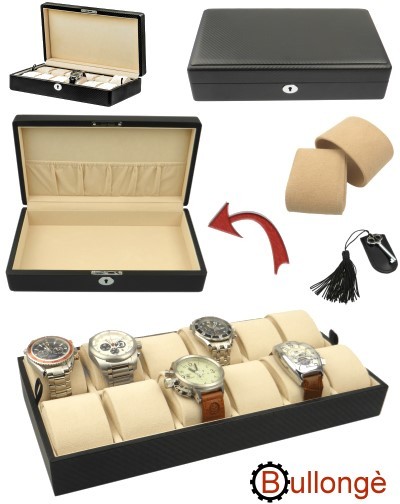 Watch box CARBONIO COMBINETTA by BULLONGÈ