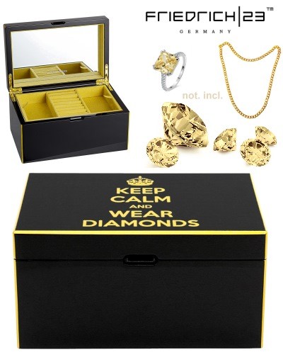 Jewelry and watch box KEEP KALM MAX BLACK by Friedrich|23