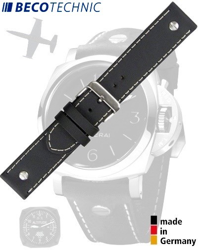 Beco Technic CHRONO Watch Strap 20mm black