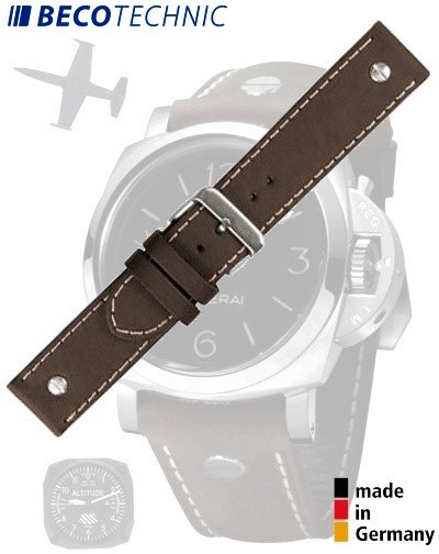 Beco Technic CHRONO Watch Strap 20mm brown