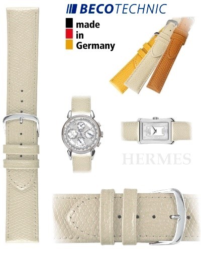 Beco Technic watch strap HERMES creme 20mm steel