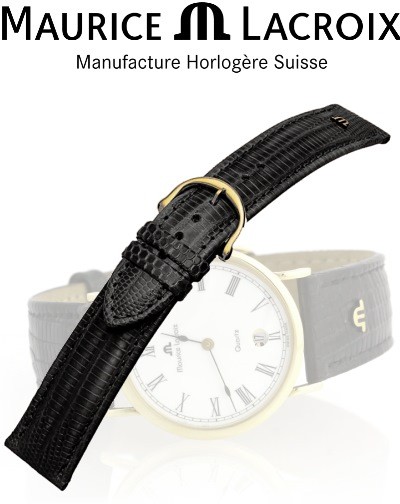 MAURICE LACROIX TEJU watch strap 20mm black / gold