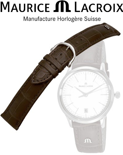 Maurice Lacroix watchstrap LOUISIANA brown / steel 20