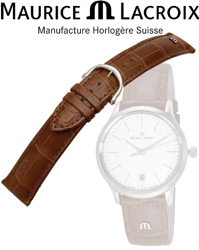 Maurice Lacroix watchstrap LOUISIANA cognac / steel 16