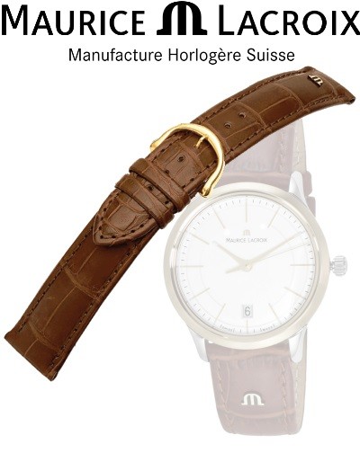 Maurice Lacroix watchstrap LOUISIANA cognac / gold 20